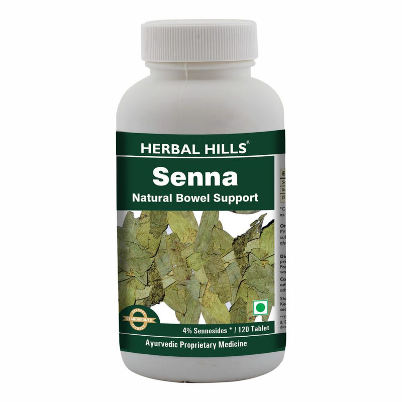 Herbal  Senna  - 120 Tablets Ayurvedic Senna Leaves (cassia angustifolia) 500 mg Powder and Extract blend in a Tablets for Natural Bowel Movement