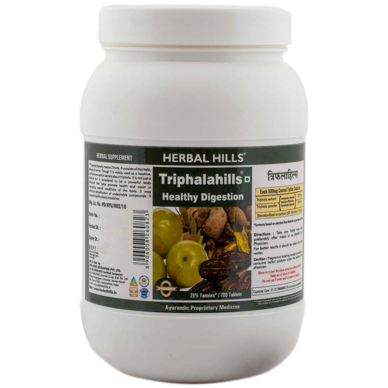 Herbal Hills Triphala tablet of 500 mg -700 count - for healthy digestion, metabolism and weight wellness