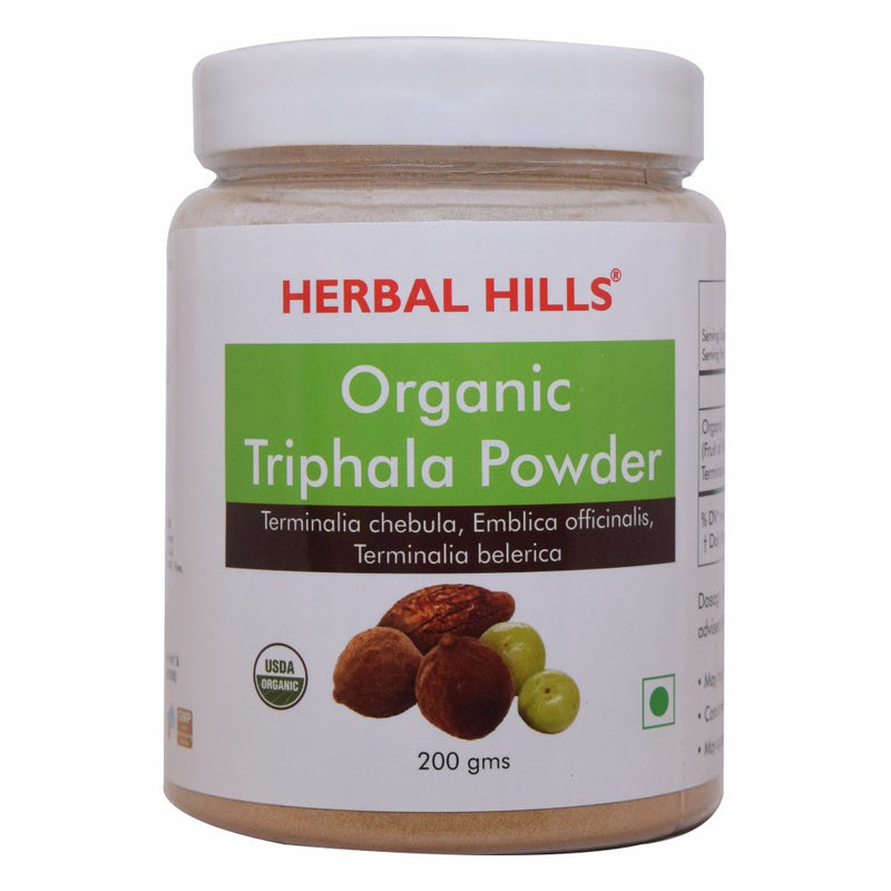 Herbal Hills 100% Organic Triphala Powder - 200gms - Healthy Digestion
