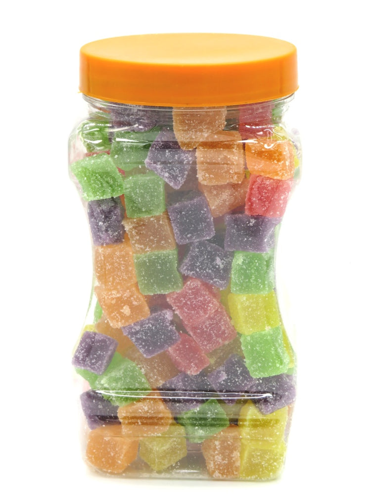 Jelly cube with sugar coated (Mix flavour in Jar)