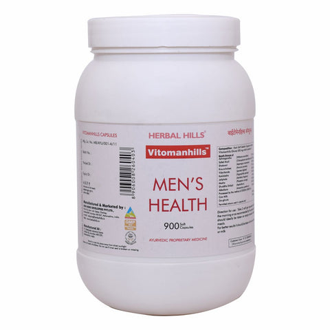 Vitomanhills 900 Capsule - Pure herbal formulation, Clarified butter soft capsules,  Natural men's health supplement