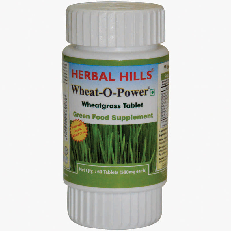 Herbal Hills Wheatgrass 60 Tablet, Farm Fresh Wheatgrass Powder Organically certified by USDA, NOP & NPOP -  Digestion, Detox, Blood purifier